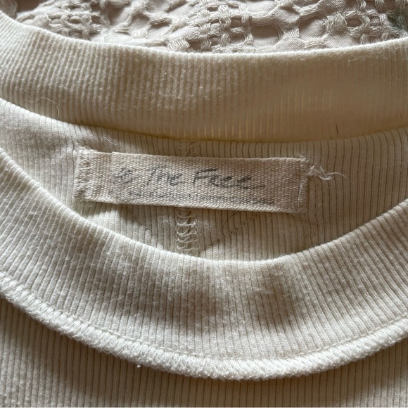 We The Free Cream Ribbed Tank Top - Picture 2 of 3